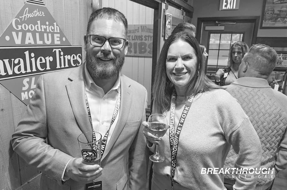 Matt Harris and Meredith Williams networking